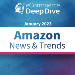 Amazon news and trends podcast logo for january 2023